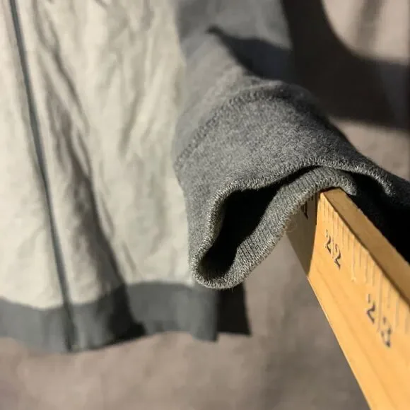 Vintage Jordan Hoodie Mens L Gray Sweatshirt Jumpman Basketball Team Zip Sweater - Picture 6 of 8